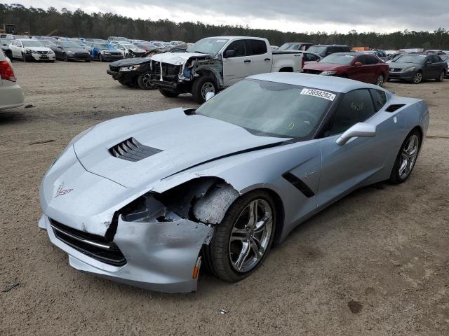 1G1YB2D79H5104798 - 2017 CHEVROLET CORVETTE STINGRAY 1LT SILVER photo 1