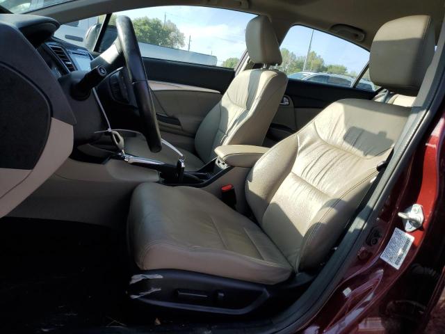 2HGFB2F93FH554211 - 2015 HONDA CIVIC EXL მუქწითელი ფოტო 7