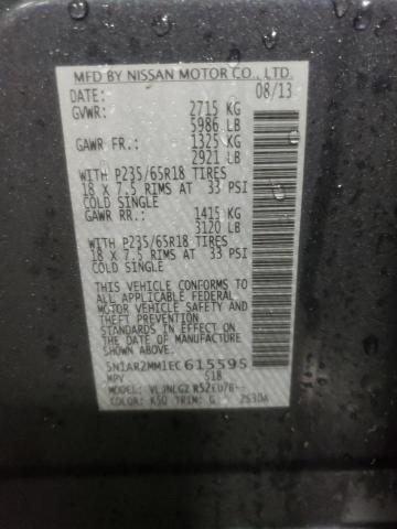 5N1AR2MM1EC615595 - 2014 NISSAN PATHFINDER S 灰色 照片 13