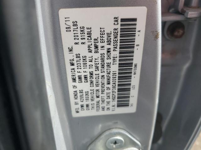 1HGCP2F38CA009261 - 2012 HONDA ACCORD LX SILVER photo 13