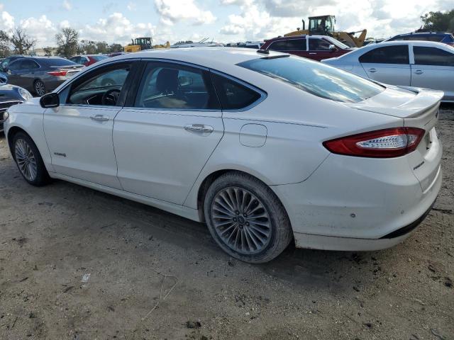 3FA6P0RU5ER100250 - 2014 FORD FUSION TITANIUM HEV WHITE photo 2