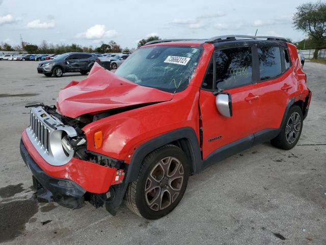 ZACCJADB3HPF83472 - 2017 JEEP RENEGADE LIMITED RED photo 1