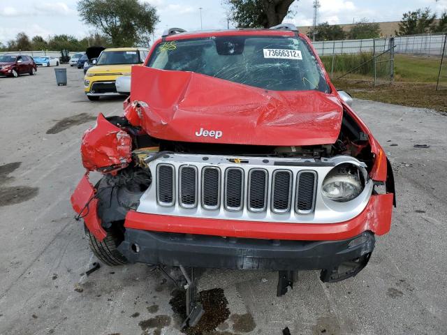 ZACCJADB3HPF83472 - 2017 JEEP RENEGADE LIMITED RED photo 5