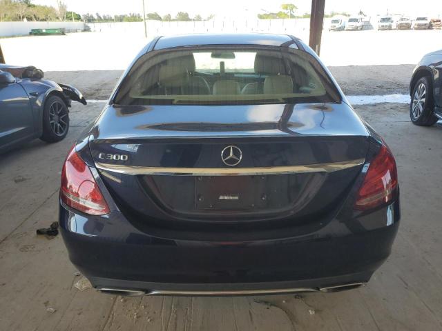 55SWF4JB3FU070052 - 2015 MERCEDES-BENZ C 300 BLUE photo 6