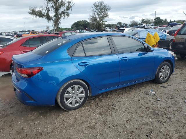 3KPA24AD6ME405378 - 2021 KIA RIO LX BLUE photo 3