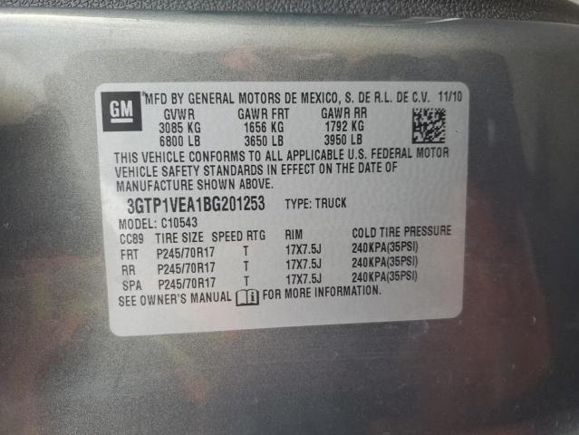 3GTP1VEA1BG201253 - 2011 GMC SIERRA C1500 SLE GRAY photo 13