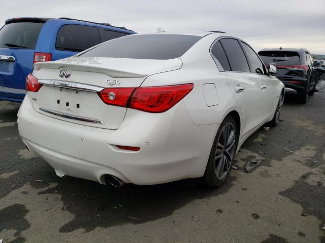 JN1AV7AR5GM530028 - 2016 INFINITI Q50 HYBRID WHITE photo 3