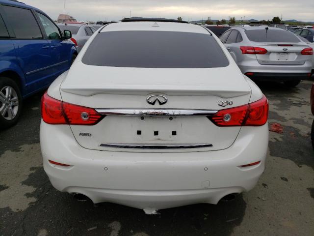 JN1AV7AR5GM530028 - 2016 INFINITI Q50 HYBRID WHITE photo 6