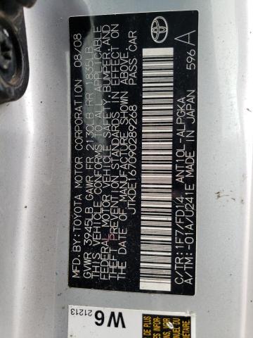 JTKDE167090289268 - 2009 TOYOTA SCION TC SILVER photo 12