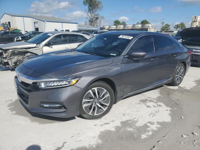 1HGCV3F44KA004786 - 2019 HONDA ACCORD HYBRID EX GRAY photo 1