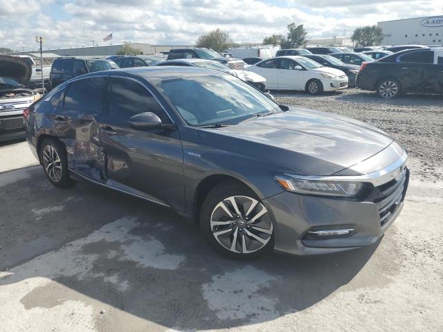 1HGCV3F44KA004786 - 2019 HONDA ACCORD HYBRID EX GRAY photo 4