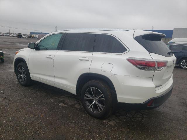 5TDJKRFH0GS226613 - 2016 TOYOTA HIGHLANDER XLE Білий фото 2