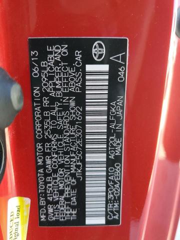 JTKJF5C72E3071692 - 2014 TOYOTA SCION TC წითელი ფოტო 12