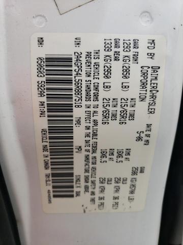 2A4GP54L56R887518 - 2006 CHRYSLER TOWN & COU TOURING WHITE photo 13