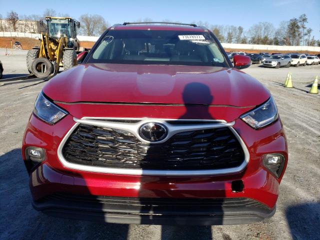 5TDGZRBH9NS211598 - 2022 TOYOTA HIGHLANDER XLE Bordo foto 5