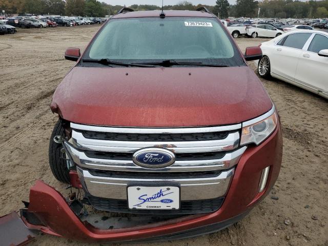 2FMDK4JC1EBA79563 - 2014 FORD EDGE SEL RED photo 5