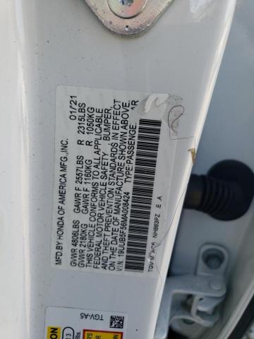 19UUB5F56MA008424 - 2021 ACURA TLX TECH A WHITE photo 12