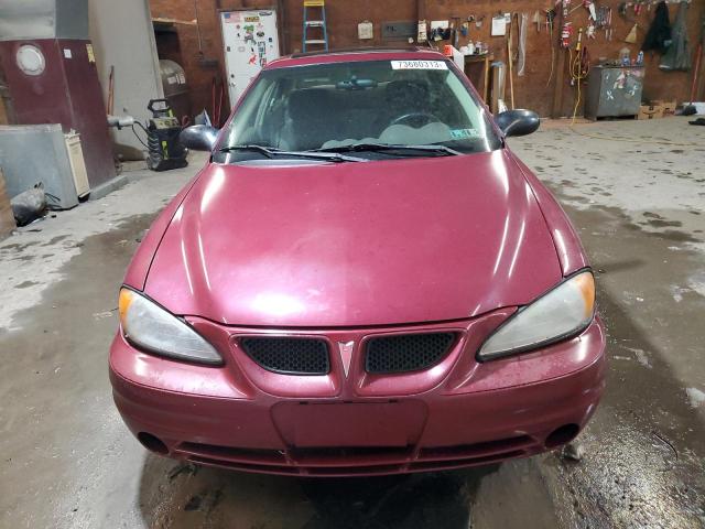 1G2NE52E55M250187 - 2005 PONTIAC GRAND AM SE BURGUNDY photo 5