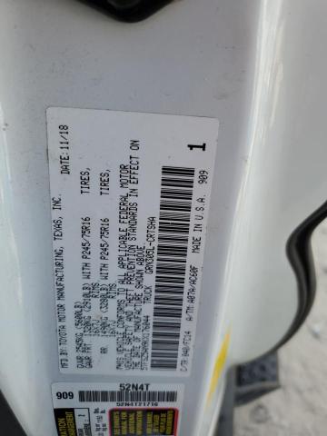 5TFSZ5AN9KX176044 - 2019 TOYOTA TACOMA ACCESS CAB თეთრი ფოტო 12