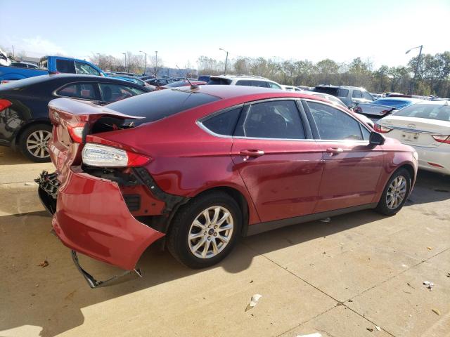 1FA6P0G72F5116567 - 2015 FORD FUSION S RED photo 3