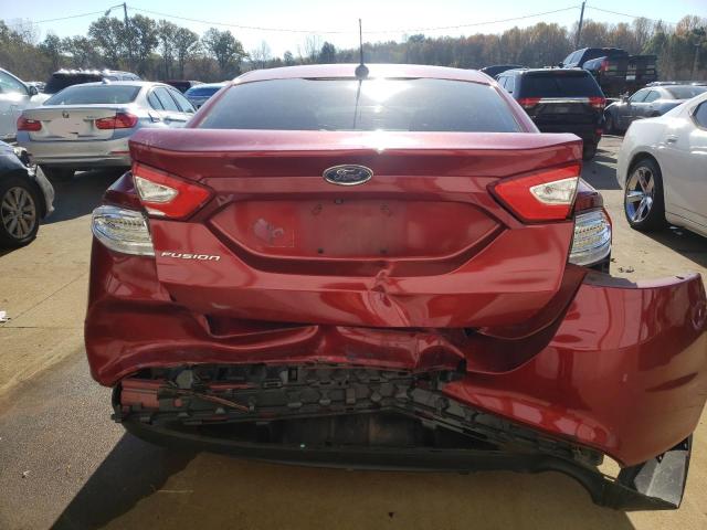 1FA6P0G72F5116567 - 2015 FORD FUSION S RED photo 6