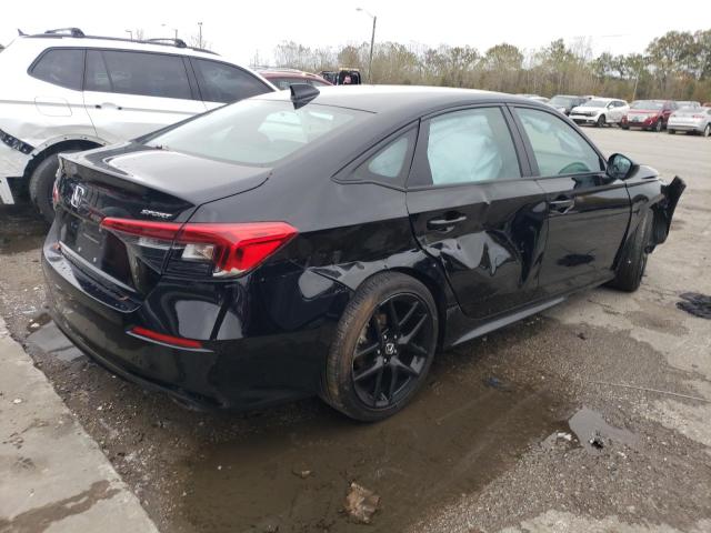 2HGFE2F55NH550227 - 2022 HONDA CIVIC SPORT შავი ფოტო 3