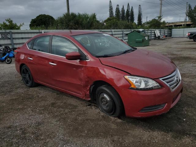 3N1AB7AP8EL625598 - 2014 NISSAN SENTRA S RED photo 4