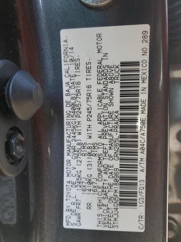 3TMJU4GN5FM180969 - 2015 TOYOTA TACOMA DOUBLE CAB PRERUNNER CHARCOAL photo 13