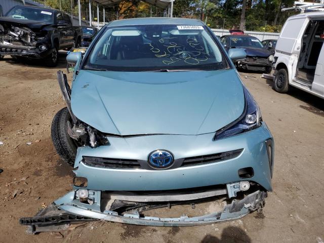 JTDL9RFU0K3006769 - 2019 TOYOTA PRIUS TURQUOISE photo 5