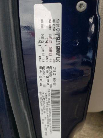 2C4RC1BG9CR226918 - 2012 CHRYSLER TOWN & COU TOURING BLUE photo 13