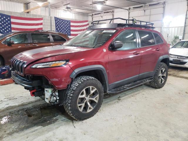 1C4PJMBS9FW786257 - 2015 JEEP CHEROKEE TRAILHAWK BURGUNDY photo 1