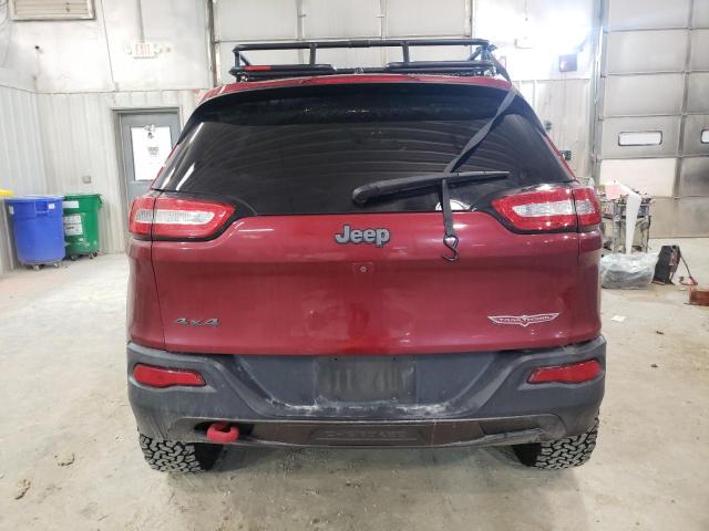 1C4PJMBS9FW786257 - 2015 JEEP CHEROKEE TRAILHAWK BURGUNDY photo 6