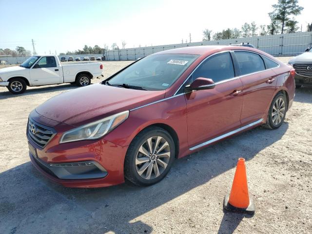 5NPE34AF1FH100076 - 2015 HYUNDAI SONATA SPORT RED photo 1