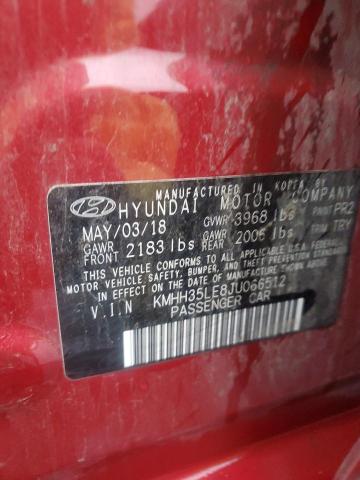 KMHH35LE8JU066512 - 2018 HYUNDAI ELANTRA GT RED photo 12