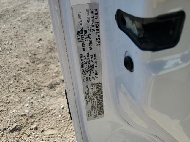 ZFBHRFBB1K6M29001 - 2019 RAM PROMASTER SLT Білий фото 12