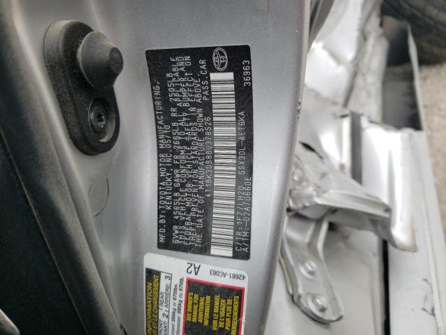 4T1BK3DB8BU378526 - 2011 TOYOTA AVALON BASE 银色 照片 13