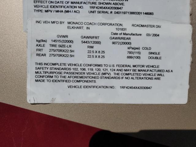 1RF42454X42030947 - 2004 ROADMASTER RAIL MONOCOQUE İki rəngli foto 10