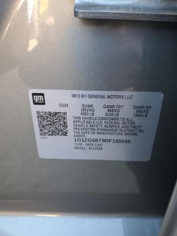 1G1ZG5ST9RF185045 - 2024 CHEVROLET MALIBU RS GRAY photo 12