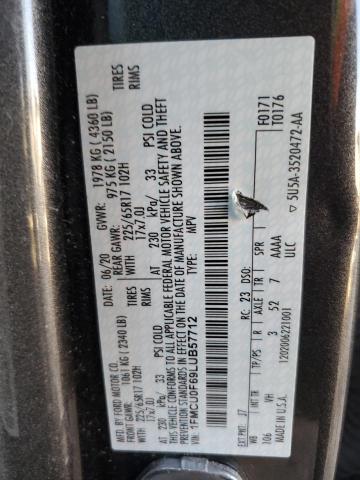 1FMCU0F69LUB57712 - 2020 FORD ESCAPE S GRAY photo 12