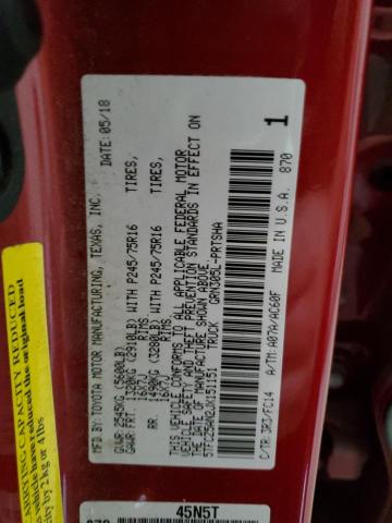 5TFCZ5AN2JX151151 - 2018 TOYOTA TACOMA DOUBLE CAB წითელი ფოტო 12