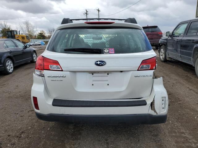 4S4BRCAC8B1430439 - 2011 SUBARU OUTBACK 2.5I WHITE photo 6