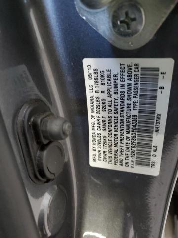 19XFB2F85DE043369 - 2013 HONDA CIVIC EX GRAY photo 12