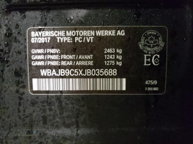 WBAJB9C5XJB035688 - 2018 BMW M550XI BLACK photo 13