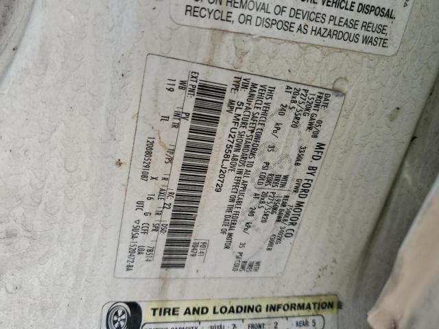 5LMFU27558LJ20729 - 2008 LINCOLN NAVIGATOR თეთრი ფოტო 13