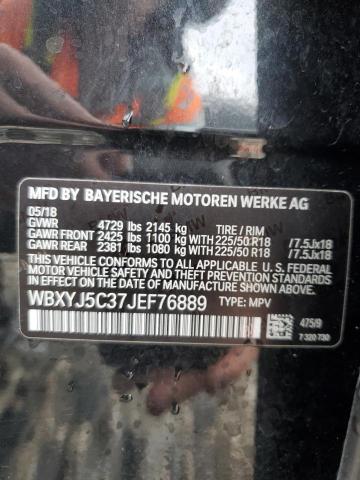 WBXYJ5C37JEF76889 - 2018 BMW X2 XDRIVE28I BLACK photo 12