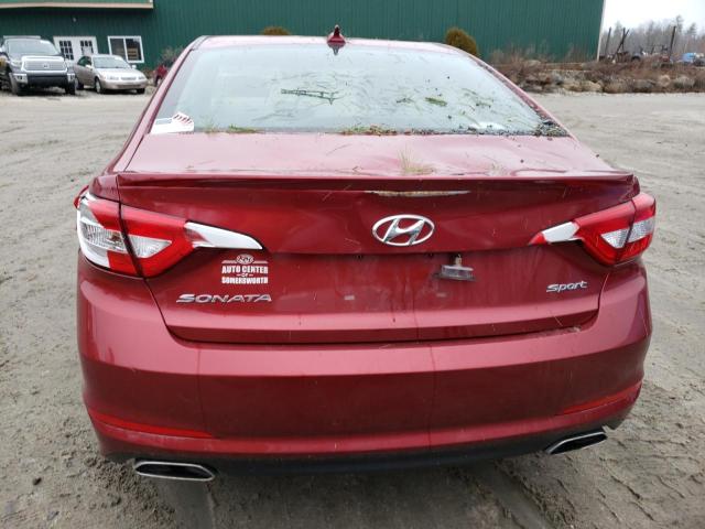 5NPE34AF8GH430718 - 2016 HYUNDAI SONATA SPORT RED photo 6