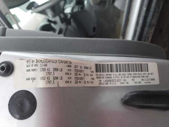 1J4GR48K95C518237 - 2005 JEEP GRAND CHER LAREDO Gümüş fotoğraf 13