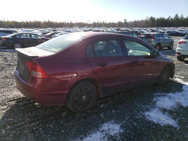 2HGFA16258H025488 - 2008 HONDA CIVIC DX RED photo 3