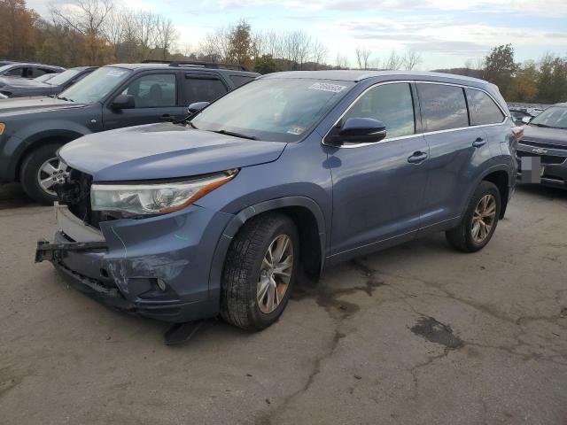 5TDJKRFH4FS147105 - 2015 TOYOTA HIGHLANDER XLE BLUE photo 1