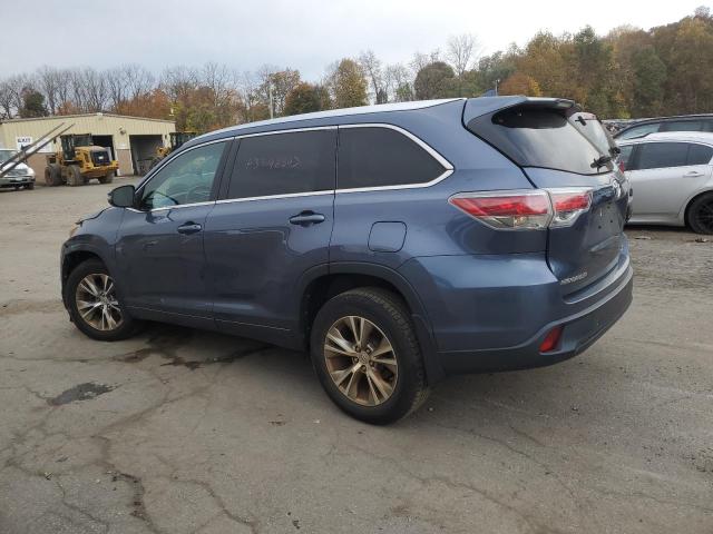 5TDJKRFH4FS147105 - 2015 TOYOTA HIGHLANDER XLE BLUE photo 2